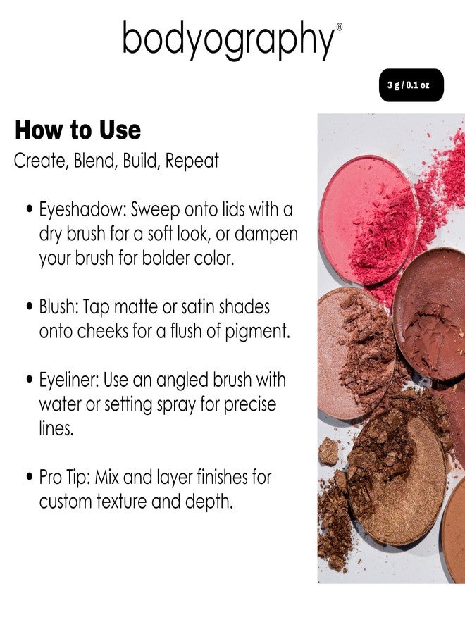Bodyography Expressions Eye Shadow – Sable (Deep Brown (Matte)), Multi-Functional, Long-Wearing Powder for Eyes, Cheeks & Brows, Buildable, Silky Finish, Vegan, Talc-Free - Image 5